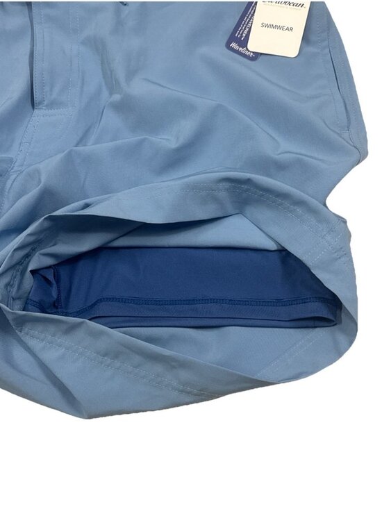 Caribbean Men's XL Cargo Swim Trunks Lined Indigo Blue Shorts 9" inseam - Picture 7 of 8